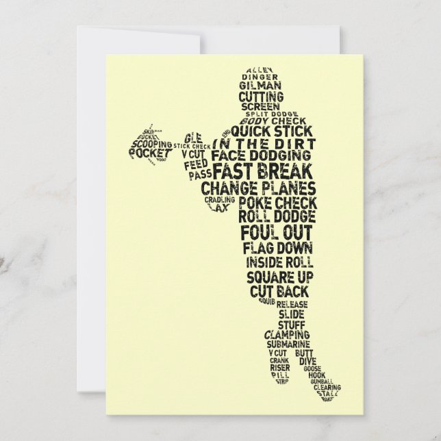 Lacrosse Player Invitations (Front)