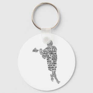 Lacrosse Player Keychain