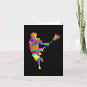 Lacrosse Player Kids Boys Youth  Card