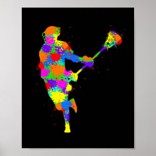 Lacrosse Player Kids Boys Youth  Poster