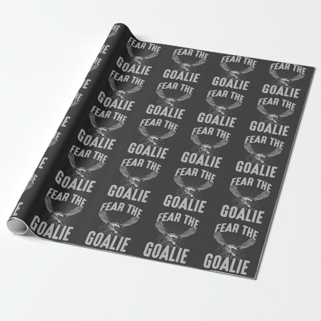 Lacrosse Player Lax Goalie Stick Helmet Sport Fun Wrapping Paper (Unrolled)