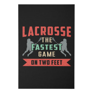 Lacrosse Player Lax Sport Fastest Game Funny Gift Faux Canvas Print