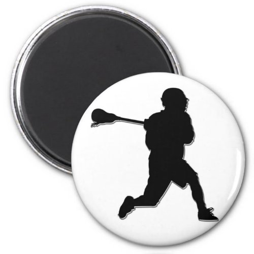 Lacrosse Player Magnet