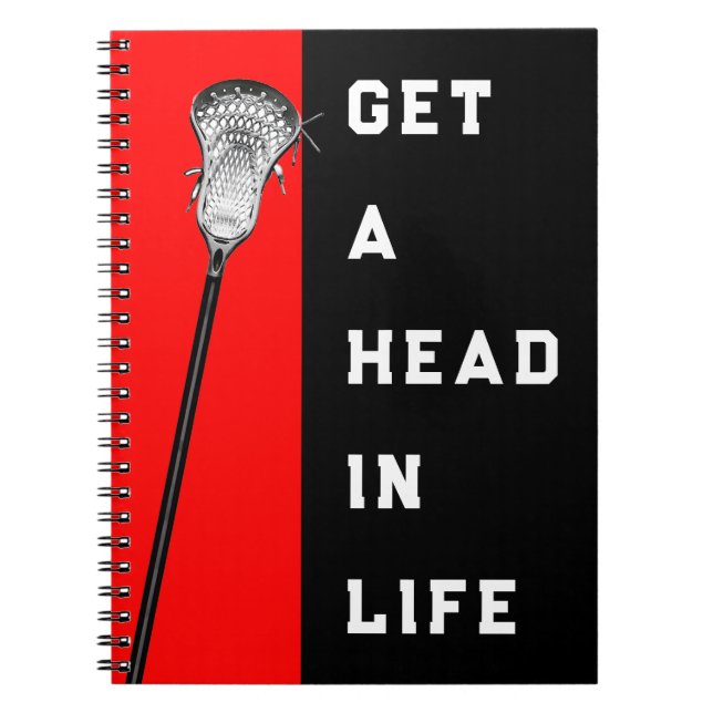 Lacrosse Player Notebook (Front)