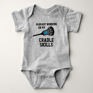 Lacrosse Player Parents Cradle Skills Baby Bodysuit