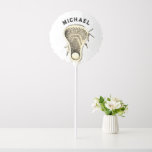 Lacrosse Player Personalized Balloon<br><div class="desc">Creative lacrosse balloon for lax team player graduation,  Senior Night celebration,  birthday party or game day. To personalize edit text to add name or otherwise customize.</div>