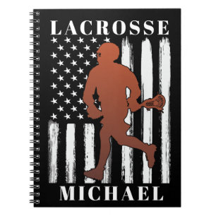 Lacrosse Player Personalized Name Notebook