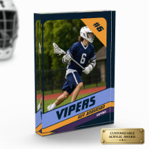 Lacrosse Player Personalized Vibrant Violet