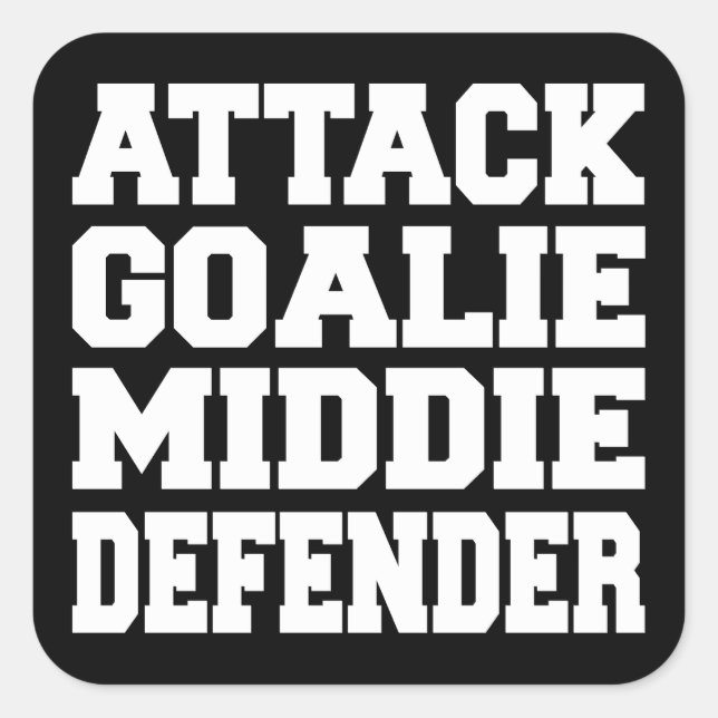 Lacrosse Player Positions sticker (Front)