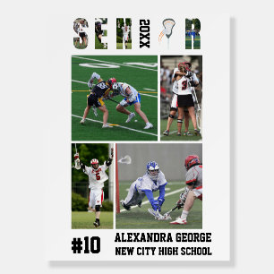 Lacrosse Player Senior Night Sports Graduation Foam Board