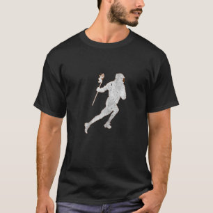 Lacrosse Player Sports Concrete Grunge Distressed T-Shirt