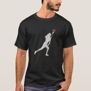 Lacrosse Player Sports Concrete Grunge Distressed T-Shirt