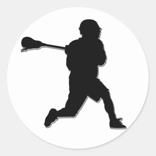 Lacrosse Player Sticker