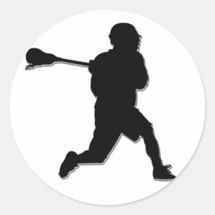 Lacrosse Player Sticker