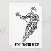 Lacrosse Player Typography (Front/Back)