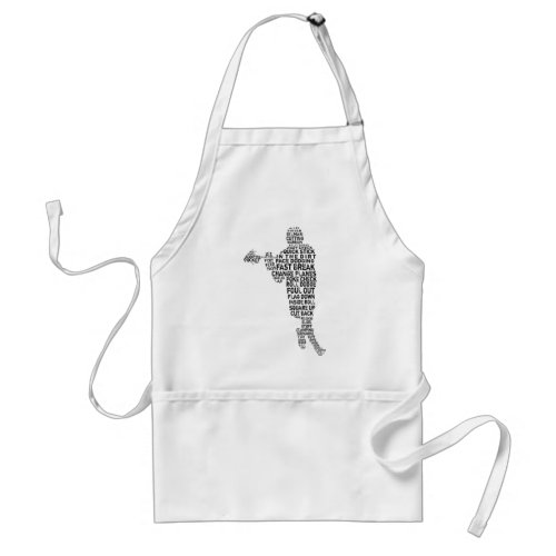 Lacrosse Player Typography Apron