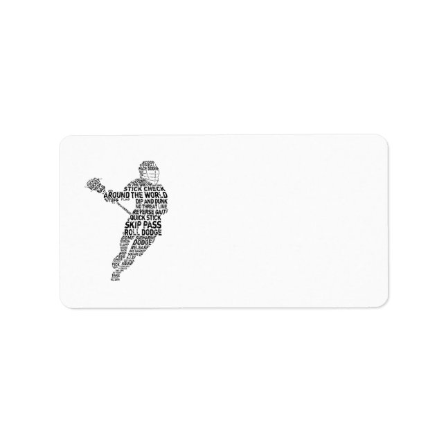 Lacrosse Player Typography Label (Front)