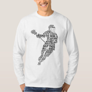 Lacrosse Player Typography T-Shirt