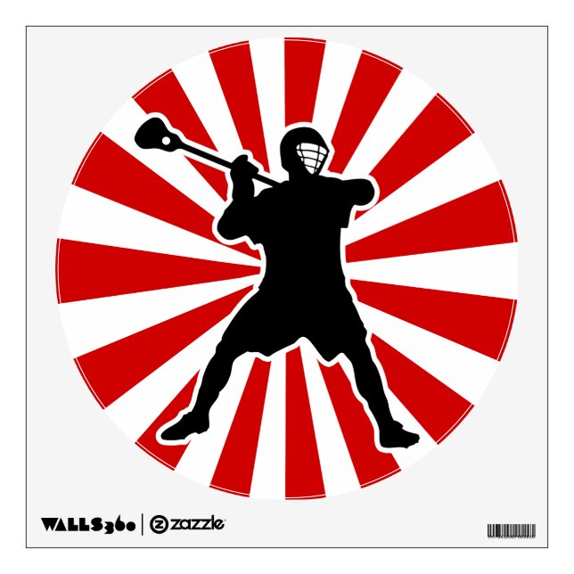Lacrosse Player wall decal (Front)