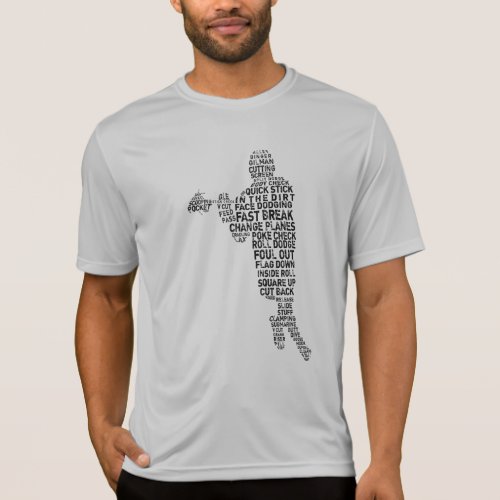 Lacrosse Player Word Art T_Shirt