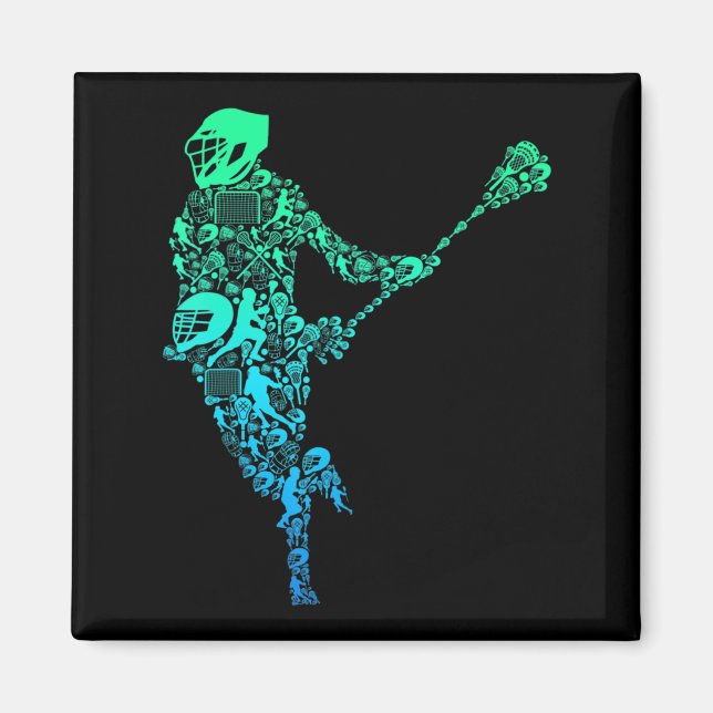 Lacrosse Player Youth Men Boys Kids  Magnet (Front)