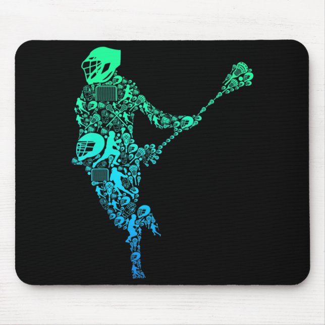 Lacrosse Player Youth Men Boys Kids  Mouse Pad (Front)
