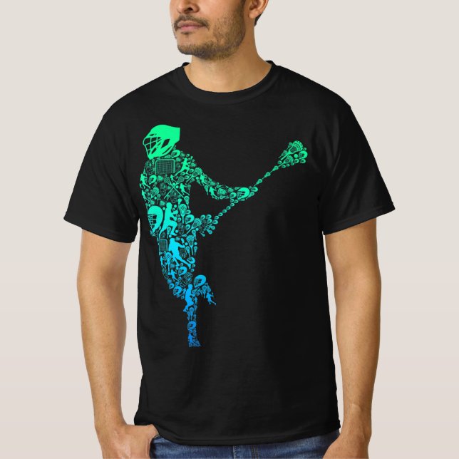 Lacrosse Player Youth Men Boys Kids  T-Shirt (Front)