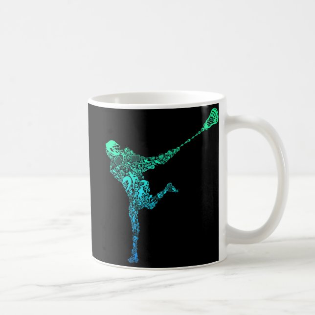 Lacrosse Player Youth Men Kids Boys  Coffee Mug (Right)