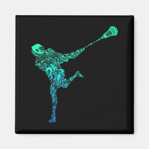 Lacrosse Player Youth Men Kids Boys Magnet
