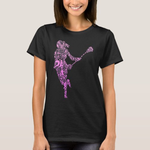 Lacrosse Player Youth Women Girls Kids T_Shirt