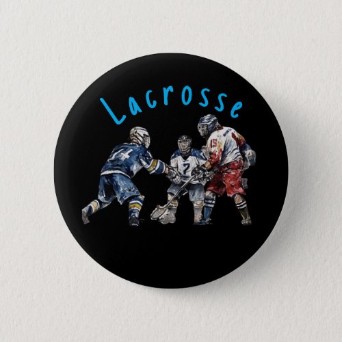 Lacrosse Players  Button