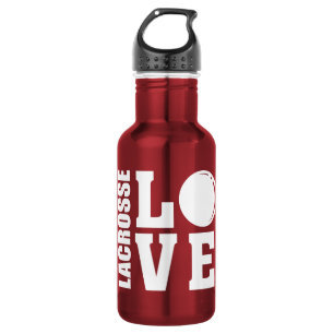 Lacrosse Player's, Love Stainless Steel Water Bottle