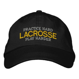 Lacrosse "Practice Hard Play Harder" Embroidered Baseball Cap