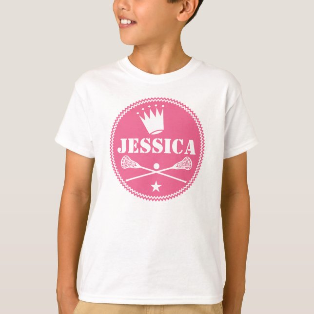 Lacrosse Princess Personalized Girls T-shirt (Front)