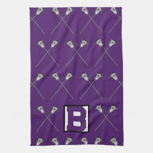 Lacrosse Purple Sports Towel