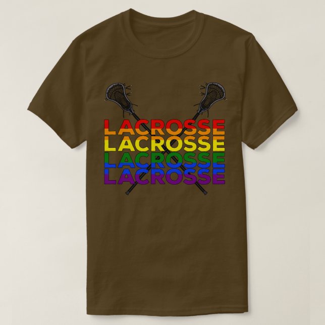 Lacrosse Rainbow T-Shirt (Design Front)