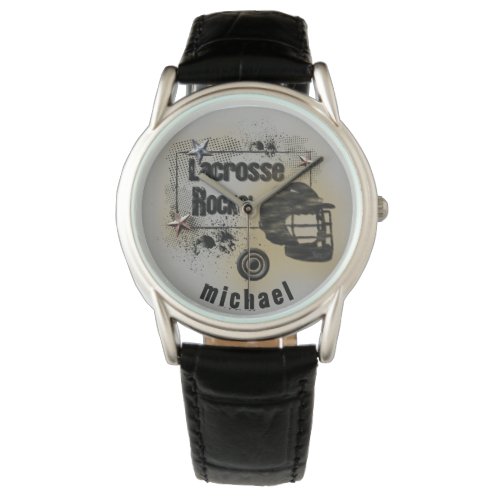 Lacrosse Rocks Personalized Watch