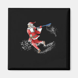 Lacrosse Santa Christmas Cool Lax Sport Ugly X-mas Magnet