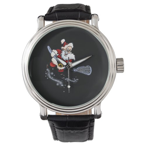 Lacrosse Santa Christmas Cool Lax Sport Ugly X_Mas Watch