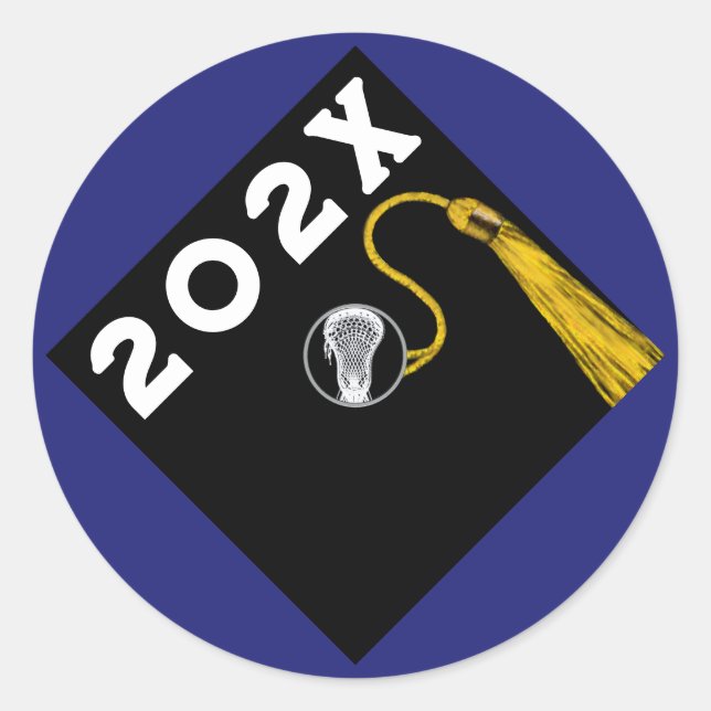 Lacrosse Senior Night Classic Round Sticker (Front)