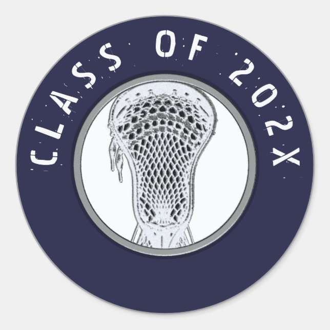 Lacrosse Senior Night Classic Round Sticker (Front)