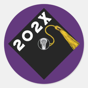 Lacrosse Senior Night Graduation Classic Round Sticker