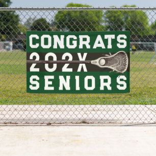 Lacrosse Senior Night Green Banner