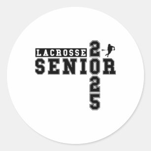 Lacrosse Senior Night Lacrosse Senior 2025 Graduat Classic Round Sticker