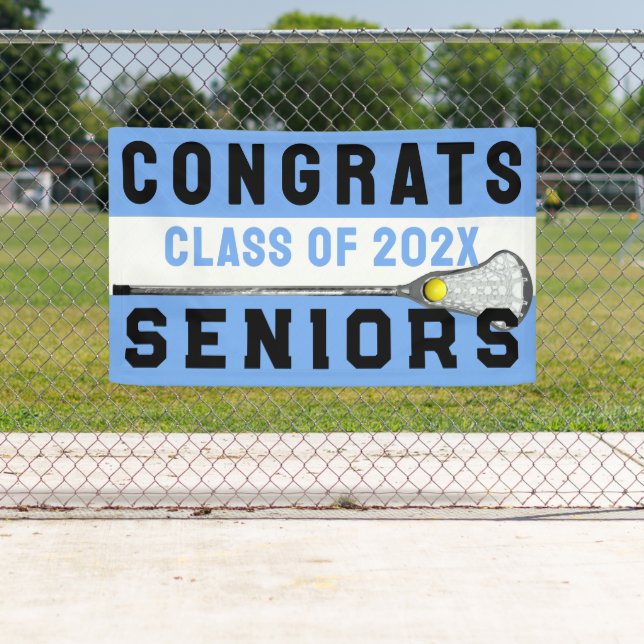 Lacrosse Senior Night Light-blue Banner (Insitu)