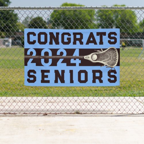 Lacrosse Senior Night Light Blue Banner