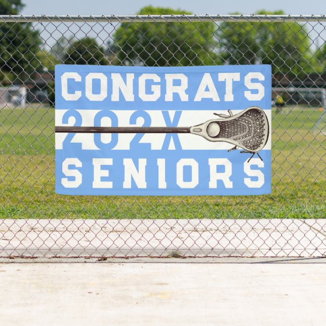 Lacrosse Senior Night Light-Blue Banner (Insitu)