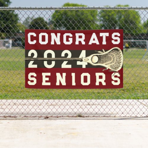 Lacrosse Senior Night Maroon Banner