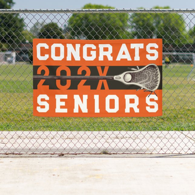 Lacrosse Senior Night Orange Banner (Insitu)