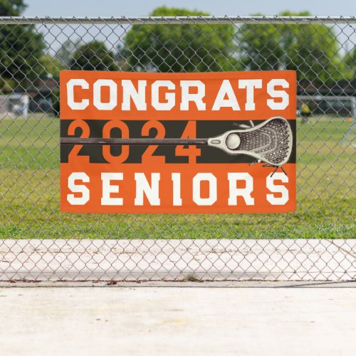 Lacrosse Senior Night Orange Banner